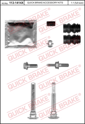 Zestaw tulei prowadzących zacisk hamulca QUICK BRAKE 113-1414X