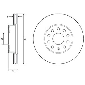 Tarcza hamulcowa DELPHI BG4701C
