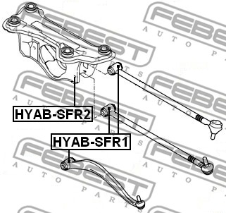 Tuleja wahacza FEBEST HYAB-SFR1
