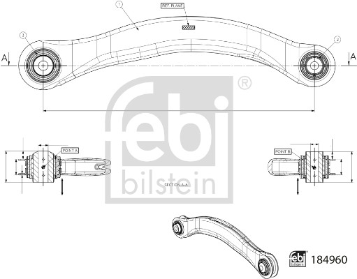 Wahacz, zawieszenie koła FEBI BILSTEIN 184960