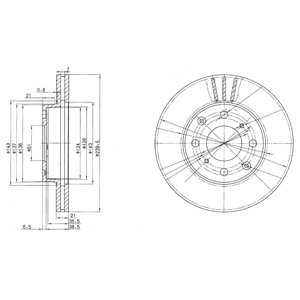 Tarcza hamulcowa DELPHI BG2673