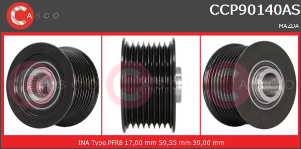 Koło pasowe alternatora CASCO CCP90140AS