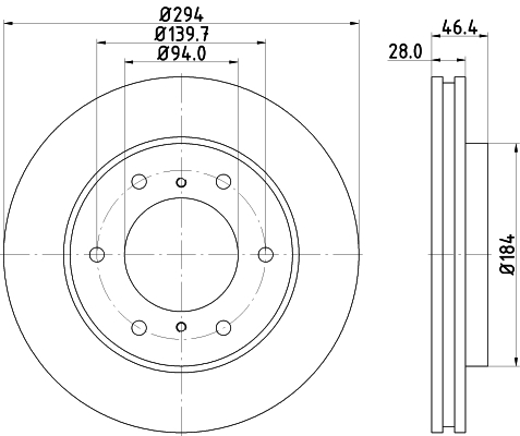 Tarcza hamulcowa HELLA 8DD 355 115-731