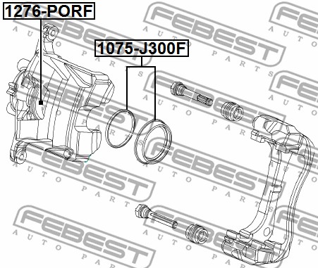 Zestaw naprawczy zacisku hamulcowego FEBEST 1075-J300F