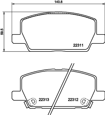 Klocki hamulcowe HELLA 8DB 355 040-001