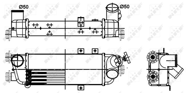 Chłodnica powietrza intercooler NRF 30305