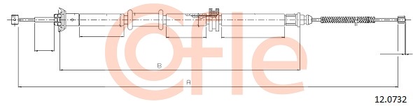 Linka hamulca ręcznego COFLE 92.12.0732