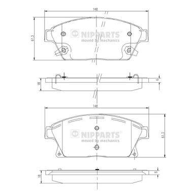Klocki hamulcowe NIPPARTS N3600915