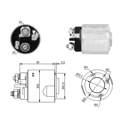 Elektromagnes rozrusznika MEAT & DORIA 46295
