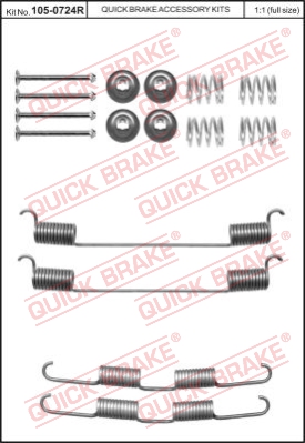 Zestaw dodatków do szczęk hamulcowych QUICK BRAKE 105-0724R