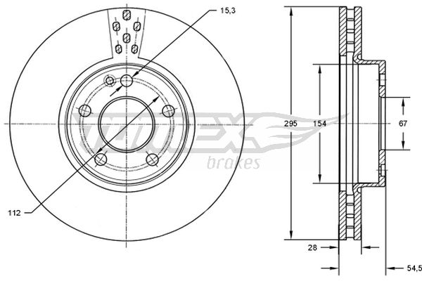 Tarcza hamulcowa TOMEX BRAKES TX 72-91