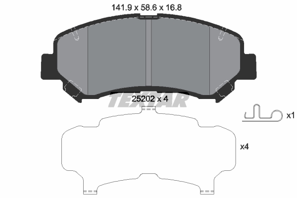 Klocki hamulcowe TEXTAR 2520201