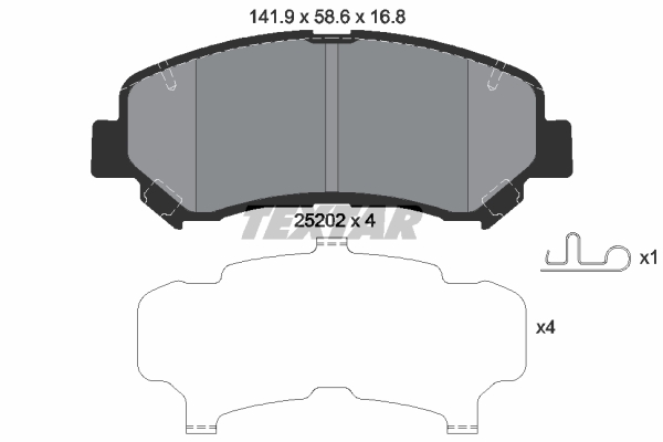 Klocki hamulcowe TEXTAR 2520201