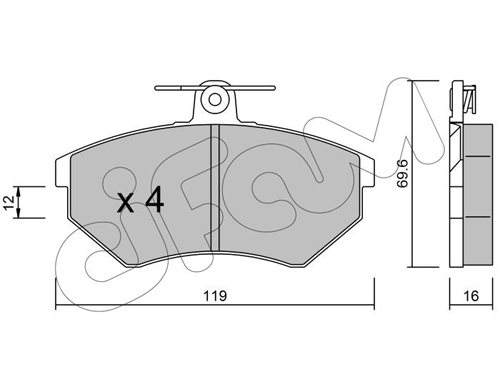 Klocki hamulcowe CIFAM 822-050-0