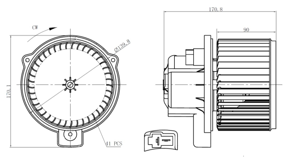 Wentylator wnętrza NRF 34300