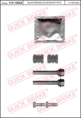 Zestaw tulei prowadzących zacisk hamulca QUICK BRAKE 113-1302X