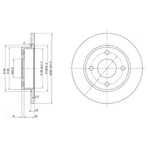 Tarcza hamulcowa DELPHI BG3055