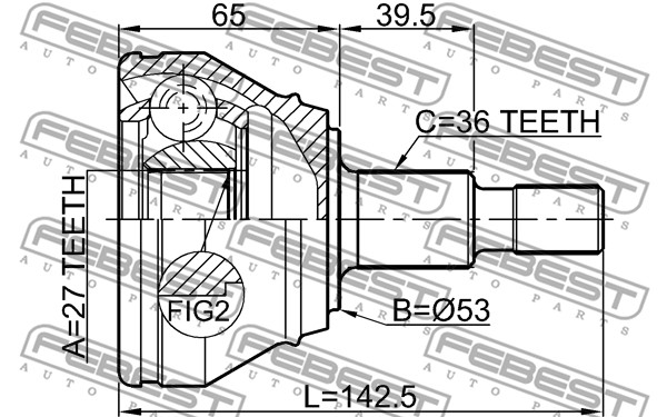 Przegub FEBEST 2310-033