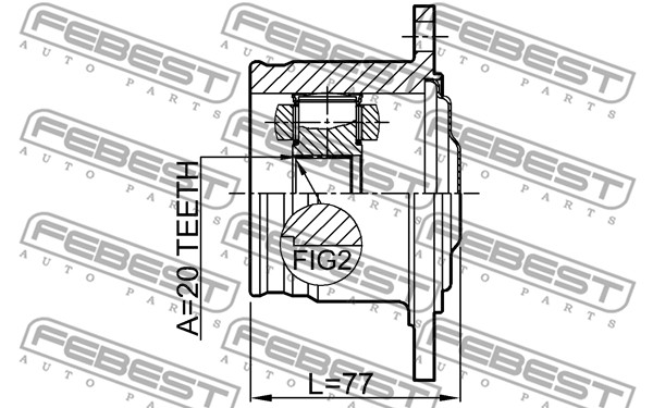 Przegub wału FEBEST 0111-GX115R