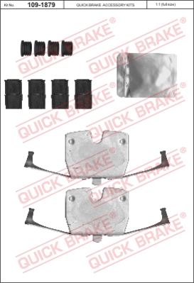 Zestaw akcesoriów montażowych  klocków hamulcowych QUICK BRAKE 109-1879