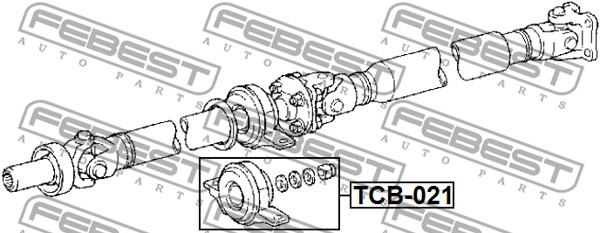 Łożysko centralne wału napędowego FEBEST TCB-021