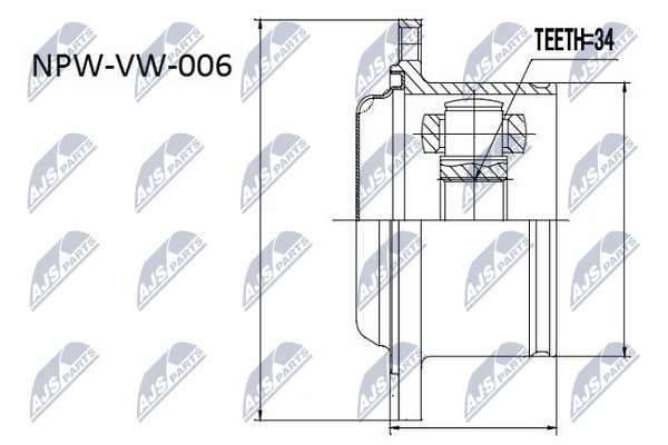 Przegub NTY NPW-VW-006