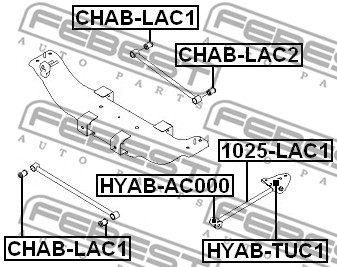 Tuleja wahacza FEBEST CHAB-LAC1