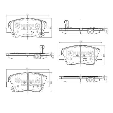 Klocki hamulcowe NIPPARTS N3600554