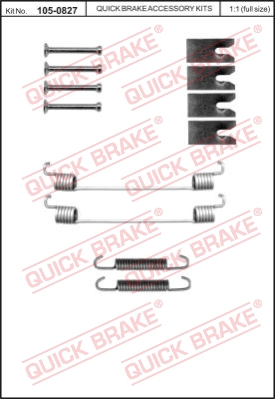 Zestaw dodatków do szczęk hamulcowych QUICK BRAKE 105-0827