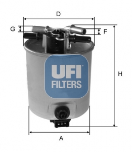 Filtr paliwa UFI 55.393.00