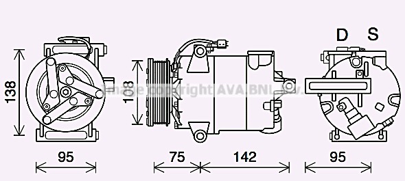 Kompresor klimatyzacji AVA QUALITY COOLING FDAK635
