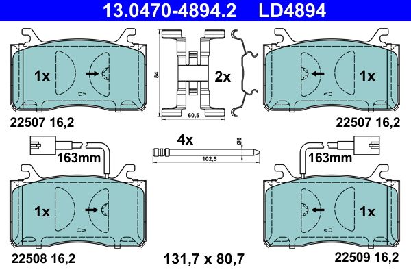 Klocki hamulcowe ATE 13.0470-4894.2