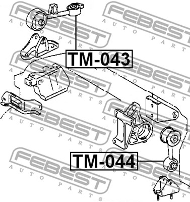 Poduszka silnika FEBEST TM-043