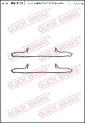 Zestaw akcesoriów montażowych  klocków hamulcowych QUICK BRAKE 109-1159