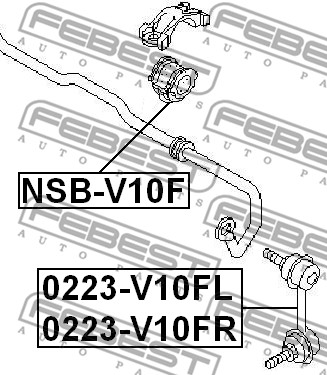 Łącznik stabilizatora FEBEST 0223-V10FL