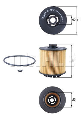 Filtr oleju KNECHT OX 1312D