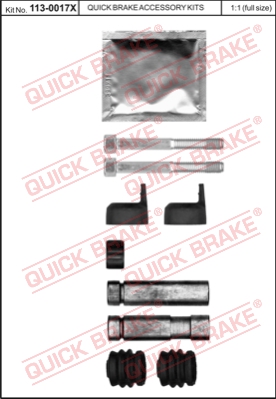 Zestaw tulei prowadzących zacisk hamulca QUICK BRAKE 113-0017X