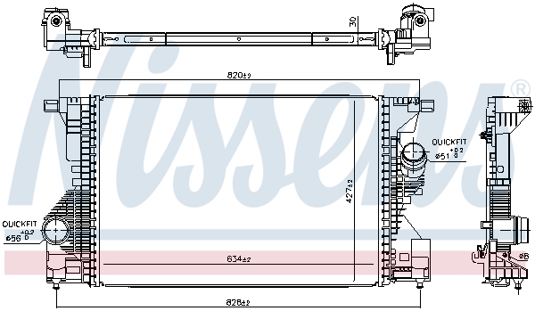 Chłodnica powietrza intercooler NISSENS 961560