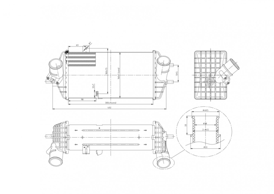 Chłodnica powietrza intercooler HART 621 266