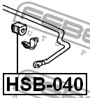 Guma stabilizatora FEBEST HSB-040