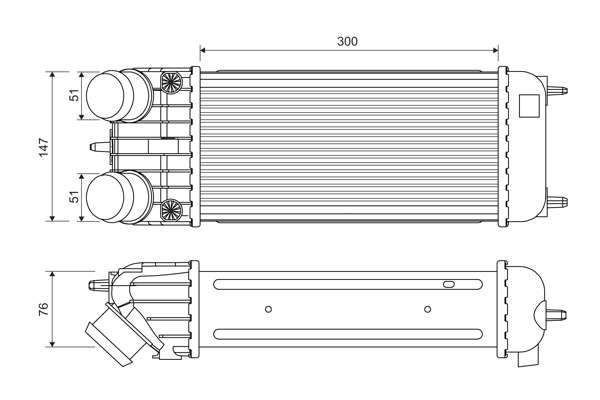 Chłodnica powietrza intercooler VALEO 818385