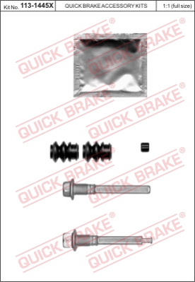 Zestaw tulei prowadzących zacisk hamulca QUICK BRAKE 113-1445X