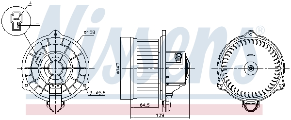 Wentylator wnętrza NISSENS 87390