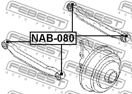 Tuleja wahacza FEBEST NAB-080