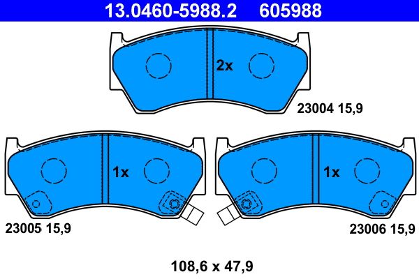 Klocki hamulcowe ATE 13.0460-5988.2