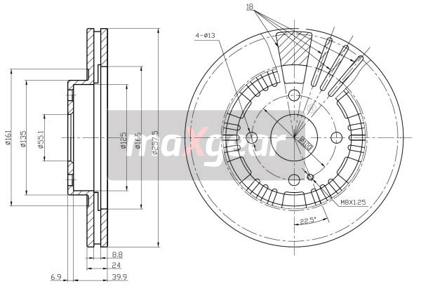 Tarcza hamulcowa MAXGEAR 19-0942