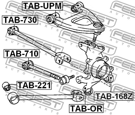 Tuleja wahacza FEBEST TAB-730