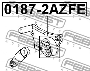 Rolka napinacza paska osprzętu FEBEST 0187-2AZFE