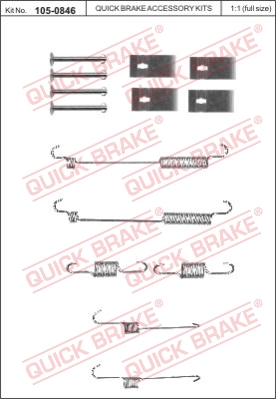 Zestaw dodatków do szczęk hamulcowych QUICK BRAKE 105-0846