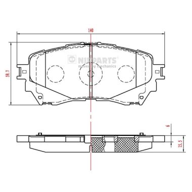 Klocki hamulcowe NIPPARTS N3603074
